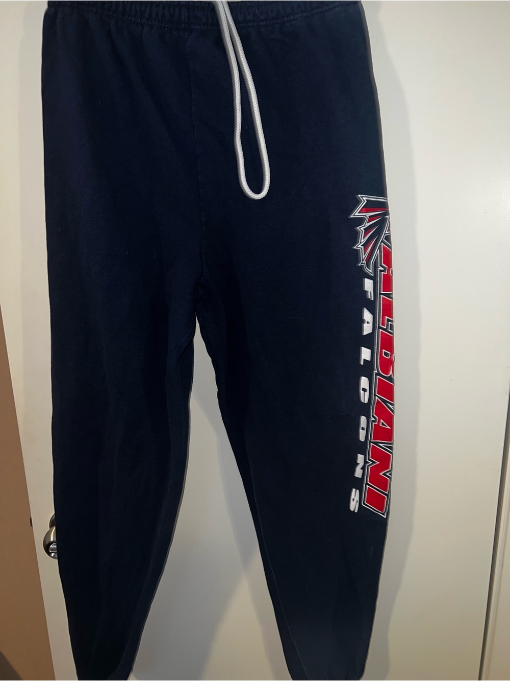 Mens Navy Blue Sweatpants with Side Logo